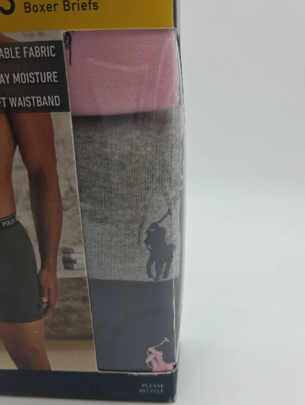 Polo by Ralph Lauren 3-Pack Boxer Briefs - Gray, Pink, Navy